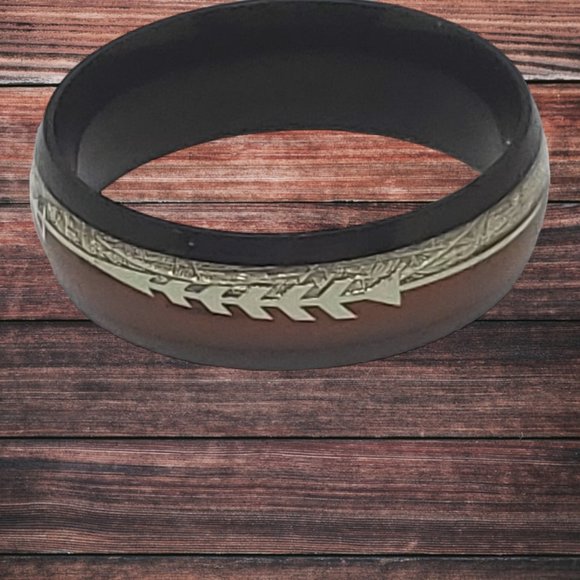 Noah Koa Wood Black Tungsten Carbine Men's Ring  *!NEW SIZES!* - Picture 9 of 12